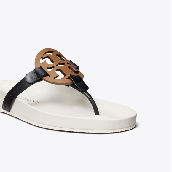 Tory Burch White and Brown Sandals - Picture 2 of 2